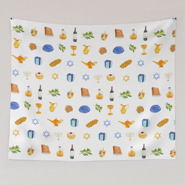 Item preview, Vintage Hanukkah Icons designed and sold by thekosherhub.