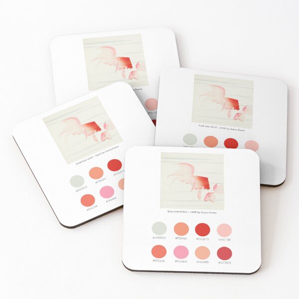Item preview, Colour Palette of Gold fish (1900 - 1936) by Ohara Koson designed and sold by CoffeewithAnh.
