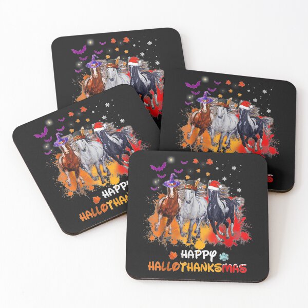 Item preview, Horse Halloween And Merry Christmas Happy Hallothanksmas T-Shirt designed and sold by Tuckey-Virgin.