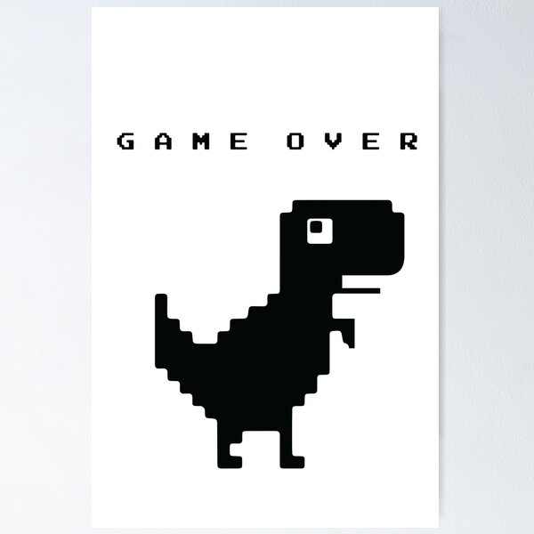 Night Offline T-Rex Game - Google Dino Run Poster for Sale by