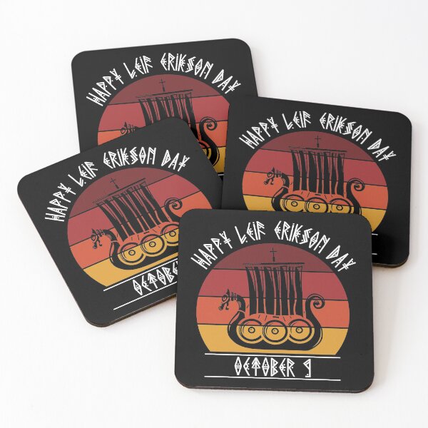 Item preview, Happy Leif Erikson Day Vikings designed and sold by RoguePixel.