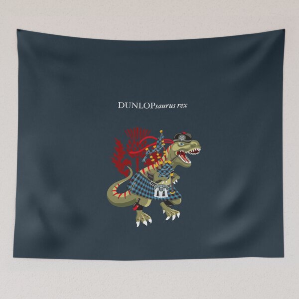 Item preview, Clanosaurus Rex DUNLOPsaurus rex Dunlop Plaid Family Tartan designed and sold by Lisa Rotenberg.