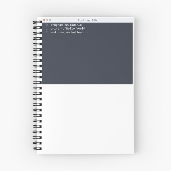 Item preview, . Fortran language Hello World program sample in editor window designed and sold by IuriiVlasenko.