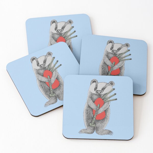 Item preview, B es para Badger tocando la gaita designed and sold by AnnieHines.