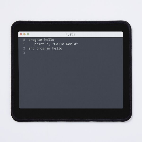 Item preview, . F language Hello World program sample in editor window designed and sold by IuriiVlasenko.