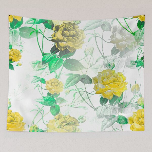 Artikelvorschau, GELBE BLUMEN DESIGN GRAFIK ABSTRAKTEN HINTERGRUND entworfen und verkauft von AYANADA.