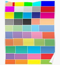 Game of colour blocks Poster