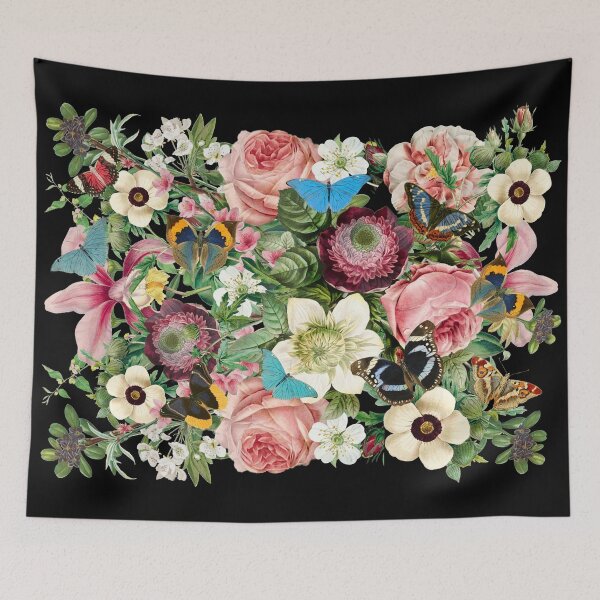 Item preview, Vintage Beautiful Flowers And Butterflies designed and sold by TrulyEpoque.