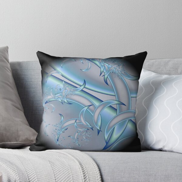 Item preview, Oceanic Splash | Silver and Blue Fractal Pattern  | Dolphin Inspired | Fractal Art designed and sold by JillyJ05.