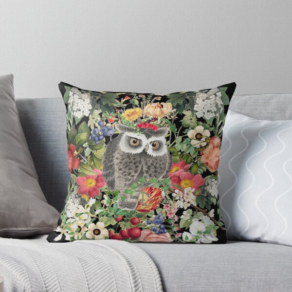 Item preview, What A Hoot, Japanese Vintage Owl And Summer Spring Flowers designed and sold by TrulyEpoque.