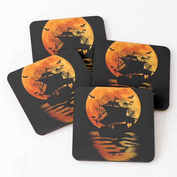 Item preview, Ghost ship sailing under full moon designed and sold by OnigiriDoctor.