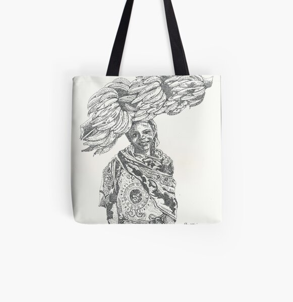 Harvest of plantains All Over Print Tote Bag