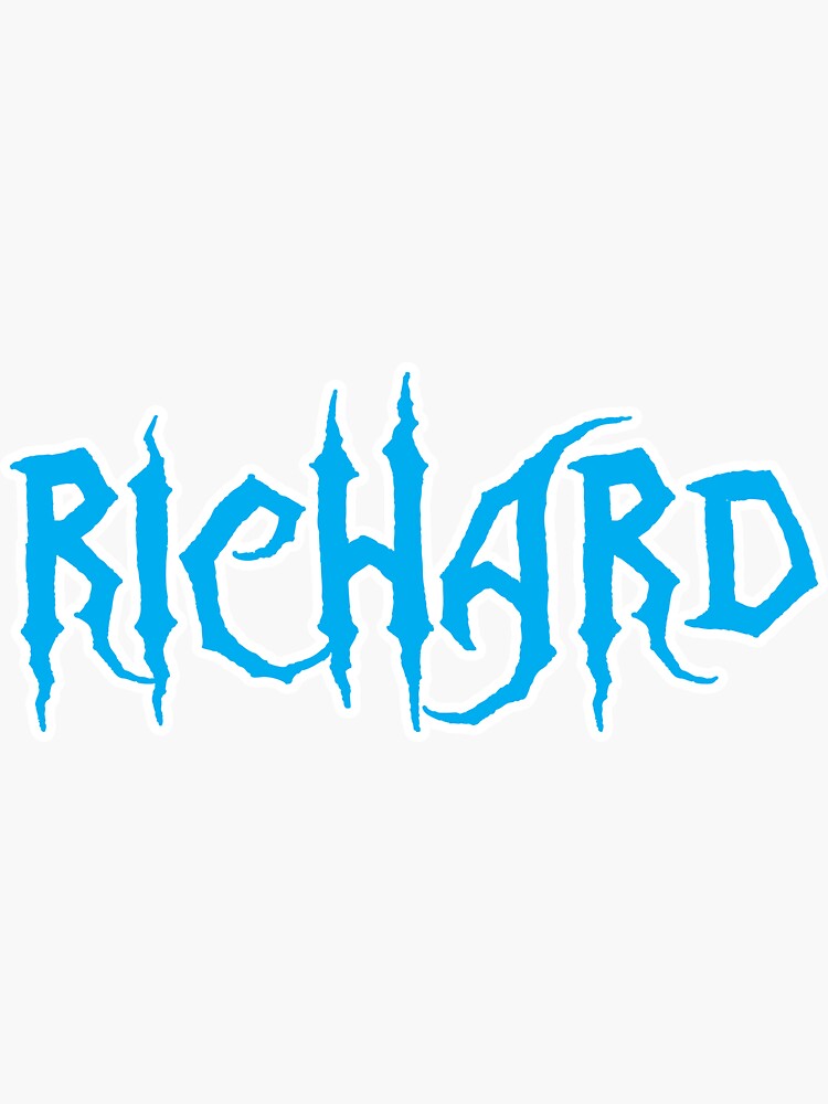 Thumbnail 3 of 3, Sticker, Richard zombie font designed and sold by pixiebat8.