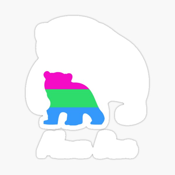Polysexual Mama Bear Polysexuality Bear Sticker