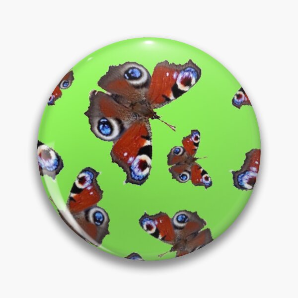 Item preview, Peacock butterflies on green designed and sold by Julieford.