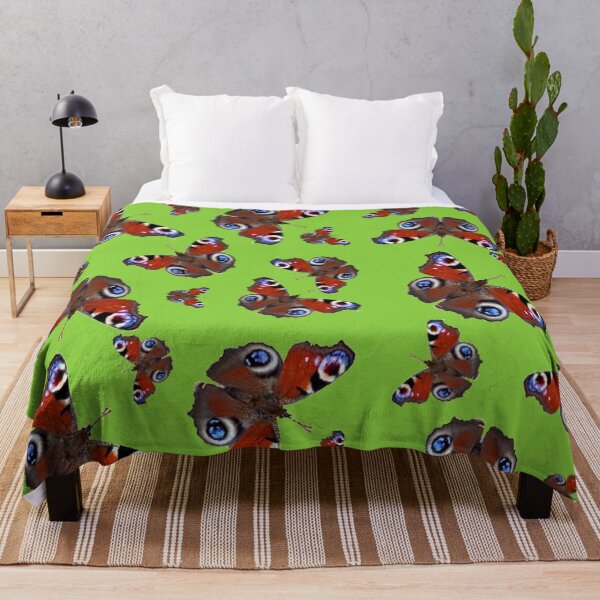 Item preview, Peacock butterflies on green designed and sold by Julieford.
