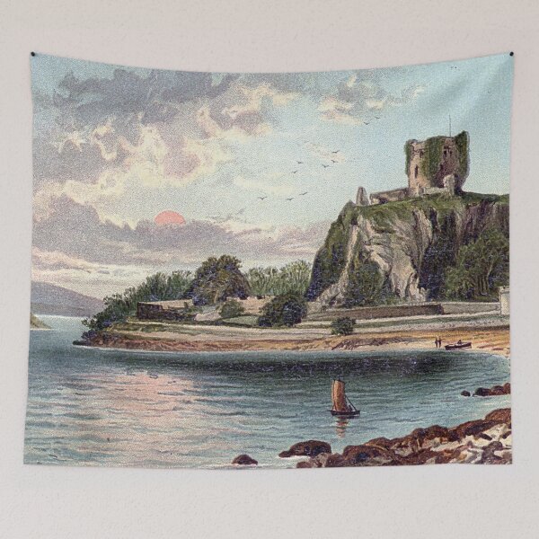 Item preview, Vintage Illustration of Dunolly Castle, Oban designed and sold by yourscotland.