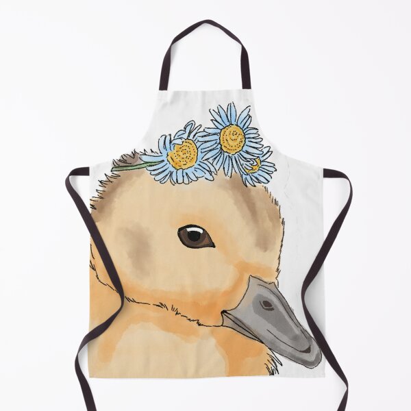 Item preview, Cute Duck - Kawaii Duckie - Duckling with Flowers designed and sold by BunnyBizarre.