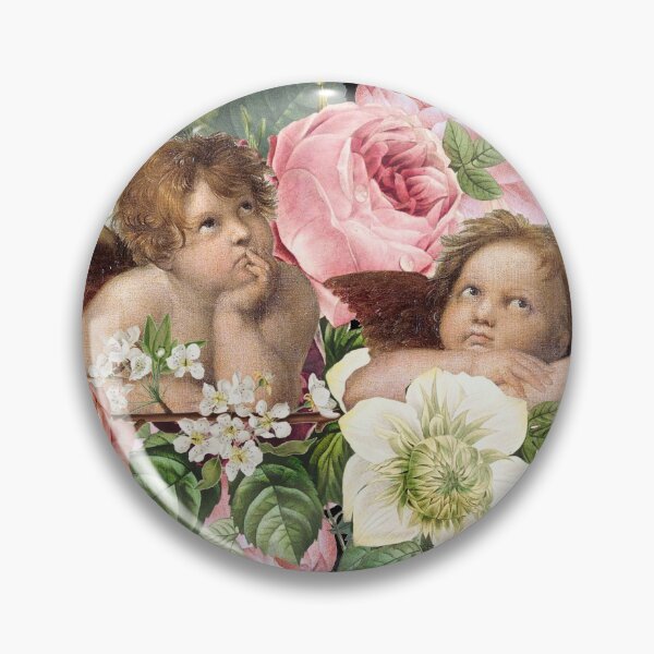 Item preview, Classic Vintage Cherubs Surrounded By Beautiful Flowers designed and sold by TrulyEpoque.