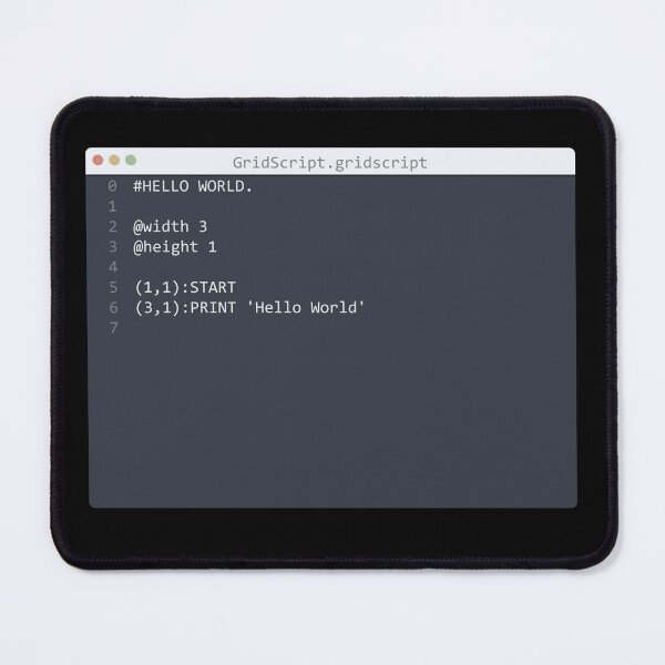 Item preview, . GridScript language Hello World program sample in editor window designed and sold by IuriiVlasenko.