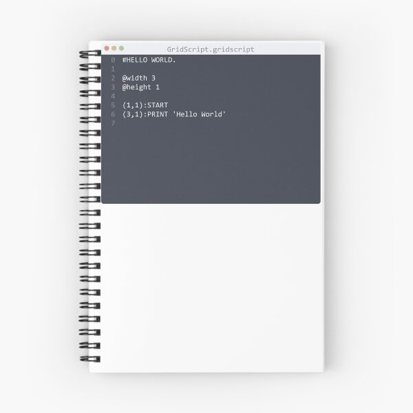 Item preview, . GridScript language Hello World program sample in editor window designed and sold by IuriiVlasenko.