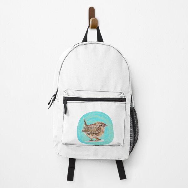 Item preview, Carolina Wren with blue background designed and sold by Mechanical-Artt.