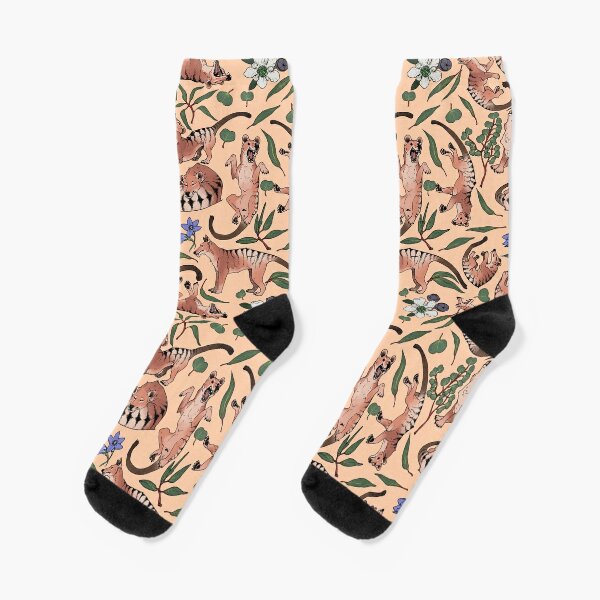 Endangered Animal Socks for Men, Tiger Print