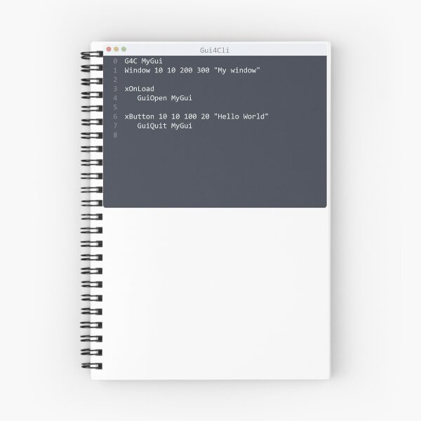Aperçu de l'œuvre . Gui4Cli language Hello World program sample in editor window créée et vendue par IuriiVlasenko.
