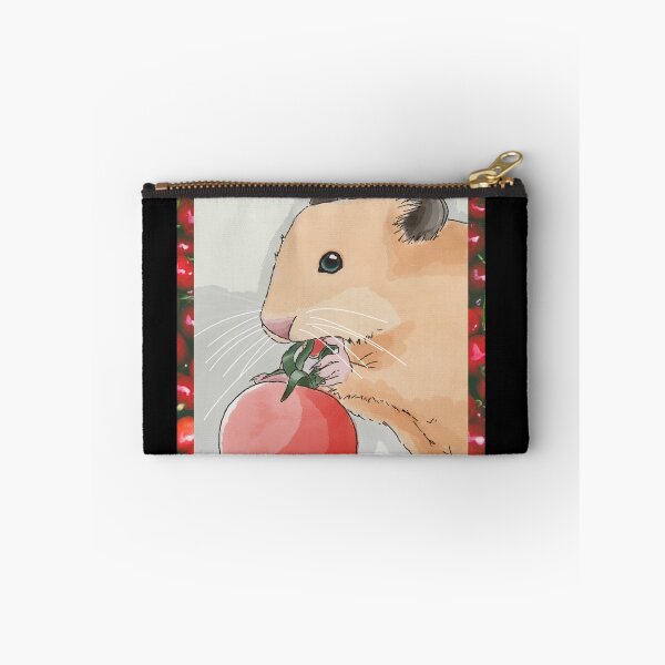 Item preview, Hamster with a Tomato - Hungry Hamster - Cute Pet designed and sold by BunnyBizarre.