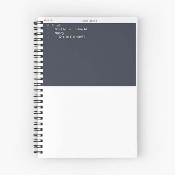 Item preview, . Haml language Hello World program sample in editor window designed and sold by IuriiVlasenko.
