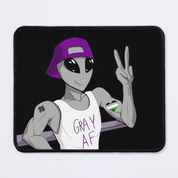 Item preview, Aromantic Grey Ace Alien designed and sold by silentrebel.
