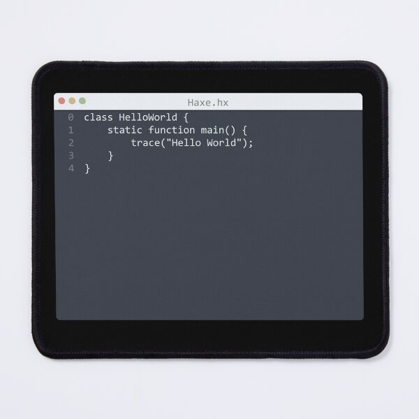 Item preview, . Haxe language Hello World program sample in editor window designed and sold by IuriiVlasenko.
