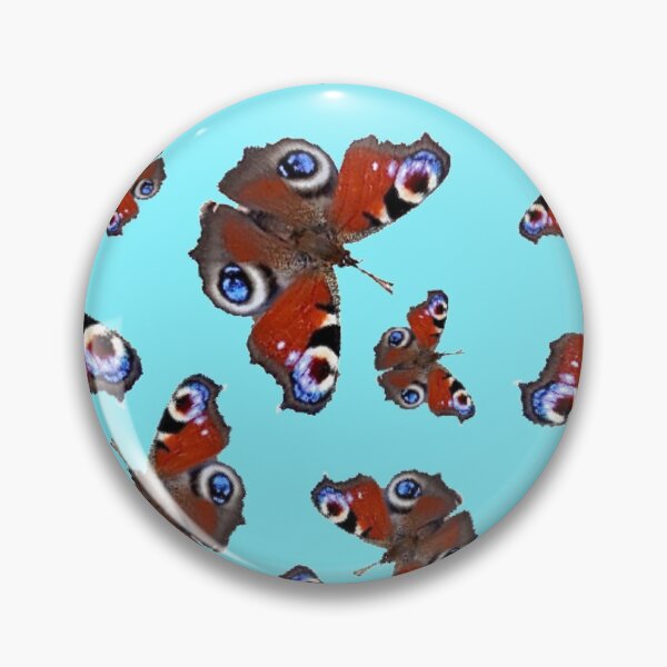 Item preview, Peacock butterfly nature on blue designed and sold by Julieford.