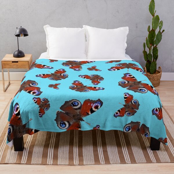 Item preview, Peacock butterfly nature on blue designed and sold by Julieford.