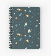Lil Astronaut Pattern Spiral Notebook