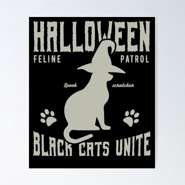 Aperçu de l'œuvre HALLOWEEN FELINE PATROL. BLACK CATS UNITE. créée et vendue par UNITEES21.