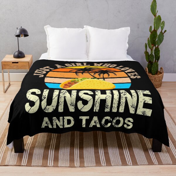 Item preview, Just a girl who loves sunshine and tacos designed and sold by Designermehdi.