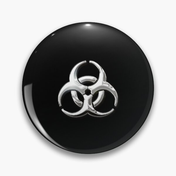 Item preview, Chrome Metallic Biohazard Symbol designed and sold by PrettyPage.