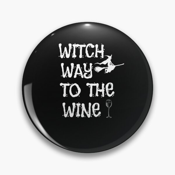 Item preview, Witch Way To The Wine, Funny Halloween designed and sold by GrabYourBuzz.