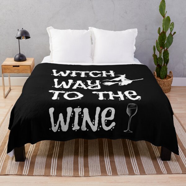 Item preview, Witch Way To The Wine, Funny Halloween designed and sold by GrabYourBuzz.