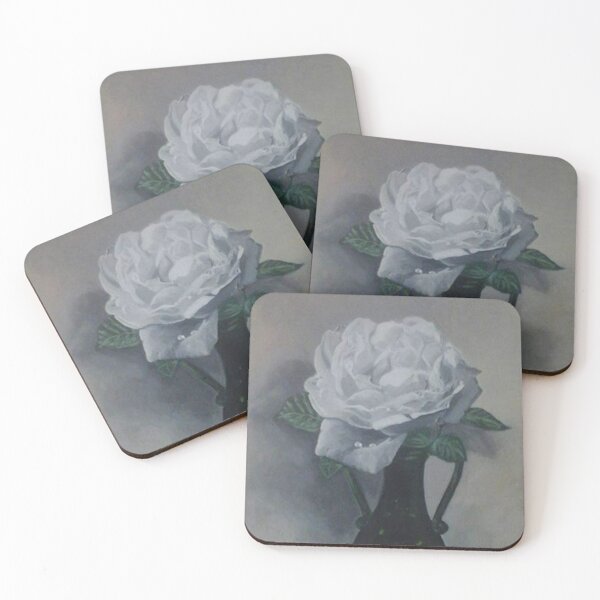 Item preview, White Rose Green Vase Design/Painting designed and sold by RollerStudios.