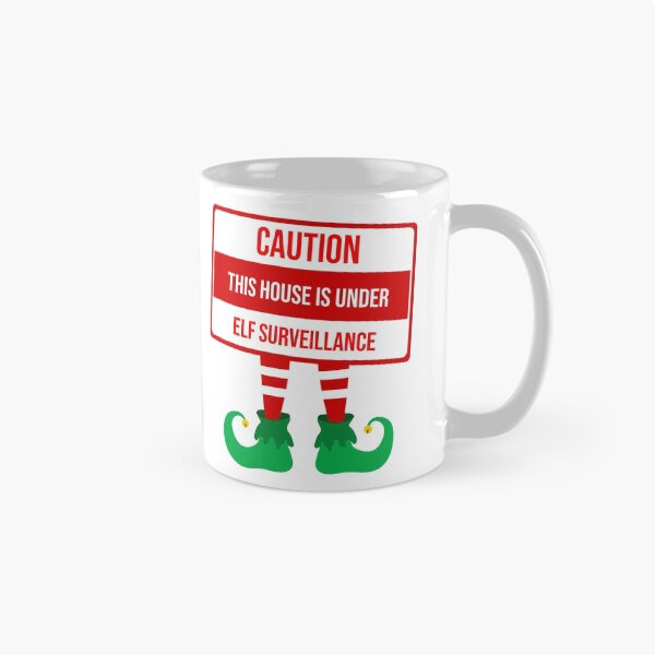 Item preview, Funny Christmas warning sign, Elf Surveillance designed and sold by DeliriousSteve.