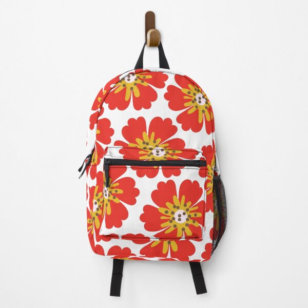 Item preview, orange color floral pattern designed and sold by SanDaDesignSL.