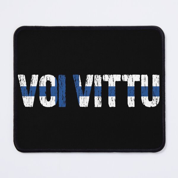 Item preview, Voi Vittu Finnish Flag Distressed designed and sold by Nirvanibex.