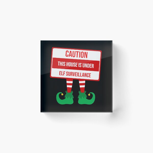 Item preview, Funny Christmas warning sign, Elf Surveillance designed and sold by DeliriousSteve.