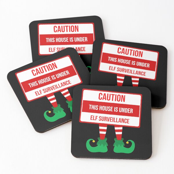 Item preview, Funny Christmas warning sign, Elf Surveillance designed and sold by DeliriousSteve.