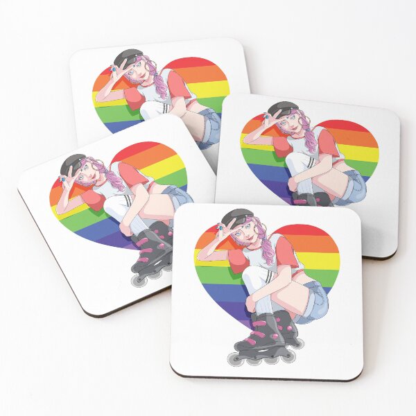 Item preview, Rollerblading Girl Inline Skater  Rainbow designed and sold by Nosek1ng.
