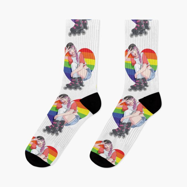 Item preview, Rollerblading Girl Inline Skater  Rainbow designed and sold by Nosek1ng.