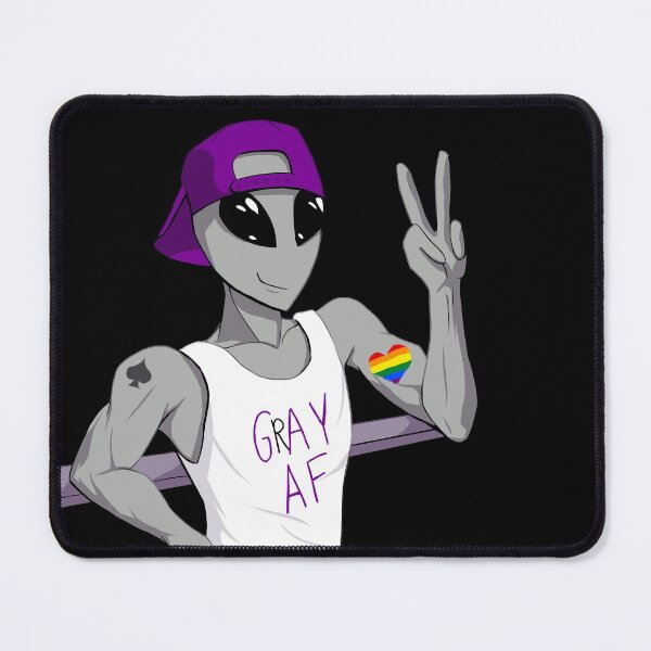 Item preview, Homoromantic Grey Ace Alien designed and sold by silentrebel.