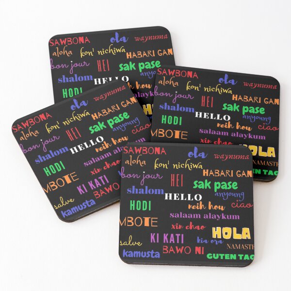 Item preview, S.O.I.L Signs: Universal Hello on Black designed and sold by TheSignsofSOIL.
